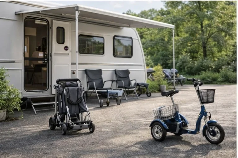 Scooter und Rollstuhl beim Camping: transportfreundliche Mobilität für Reisen mit Wohnwagen
